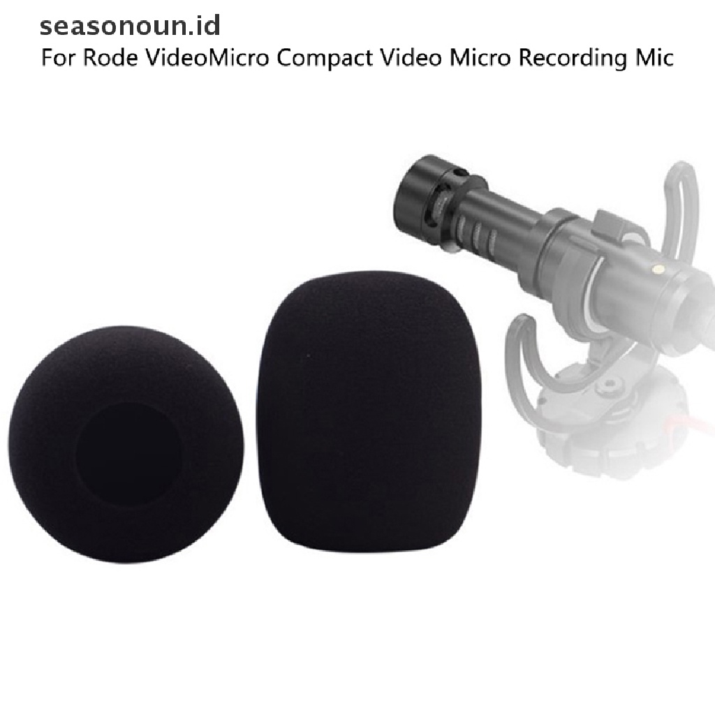 Seasonoun Microphone Windscreen Windshield Spons Busa Untuk Rode VideoMicro Compact Video Micro Recording Mic.