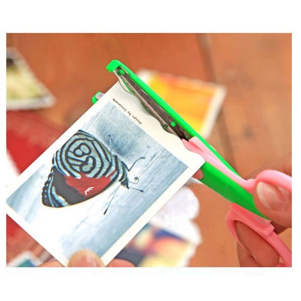 6pcs Gunting ZigZag Zig Zag Gerigi Pola Garis Gelombang Motif OSM-ST0239