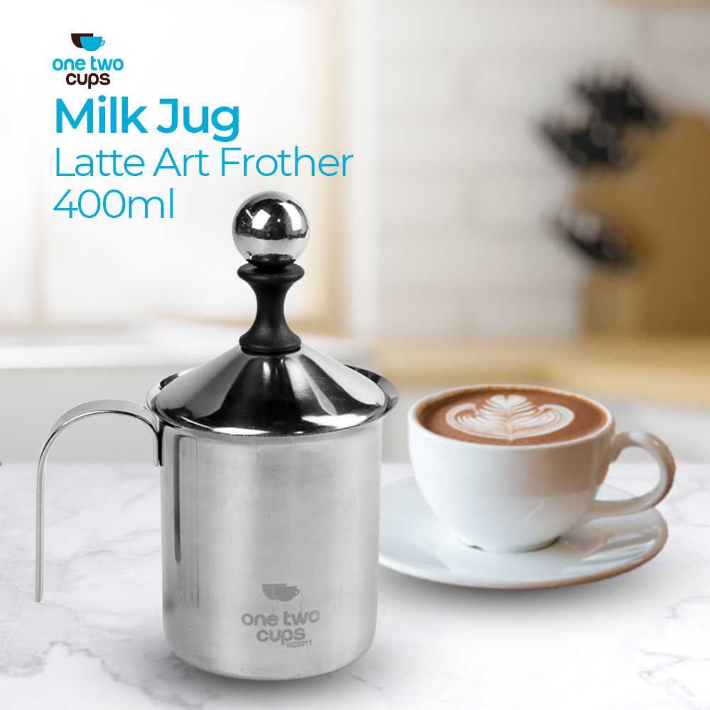 (BISA COD) FTIHSHP  Gelas Kopi Milk Jug Latte Art Frother 400ml - WZ0011