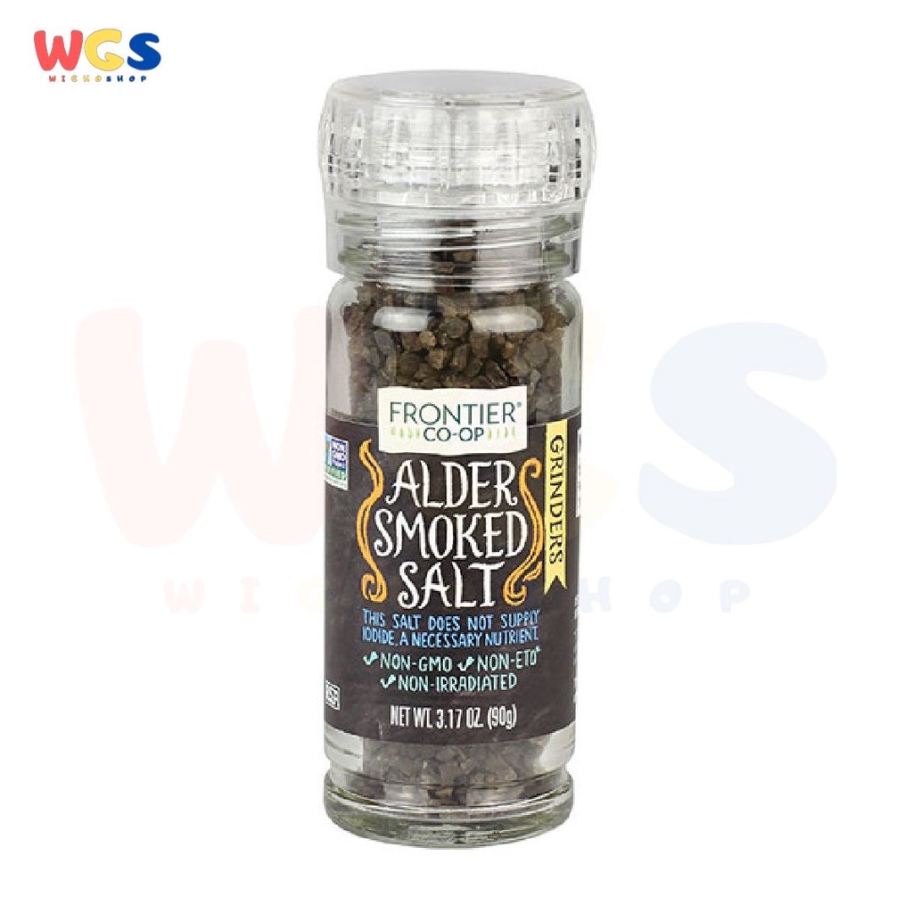 Frontier Natural Alder Smoked Sea Salt Grinder Non GMO 3.17oz 90g