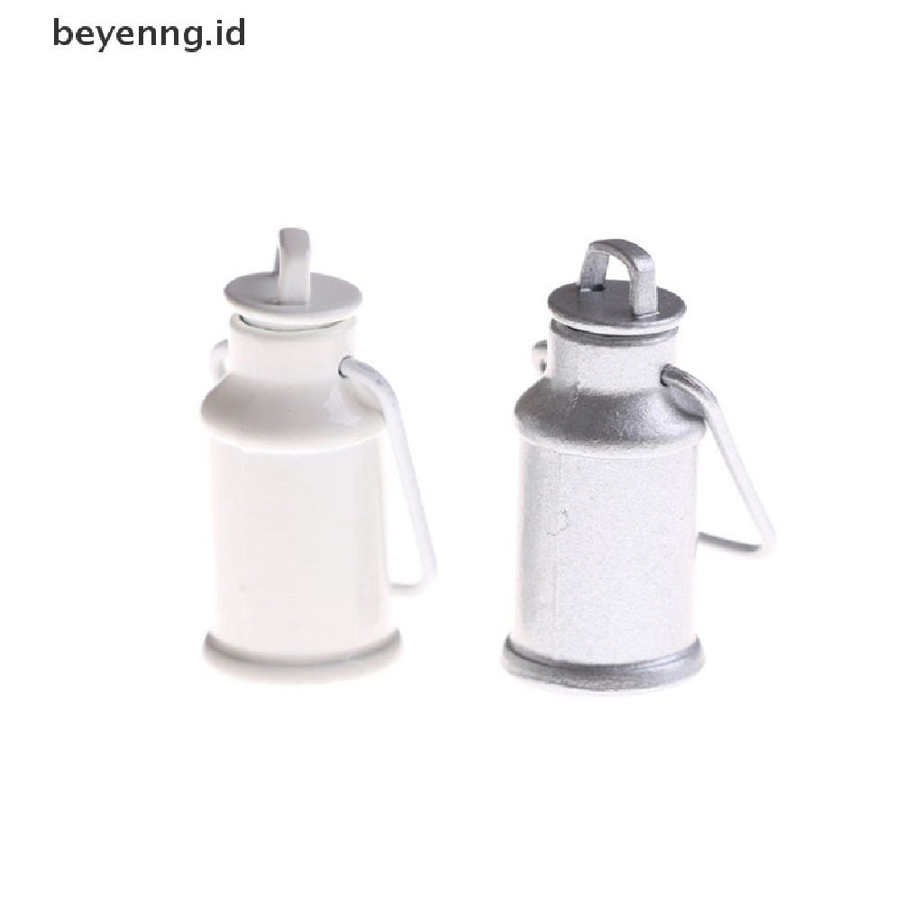 Beyen1:12 Toples Susu Miniatur Rumah Boneka Barel Dengan Tutup Kitchen Milk Can Bucket ID