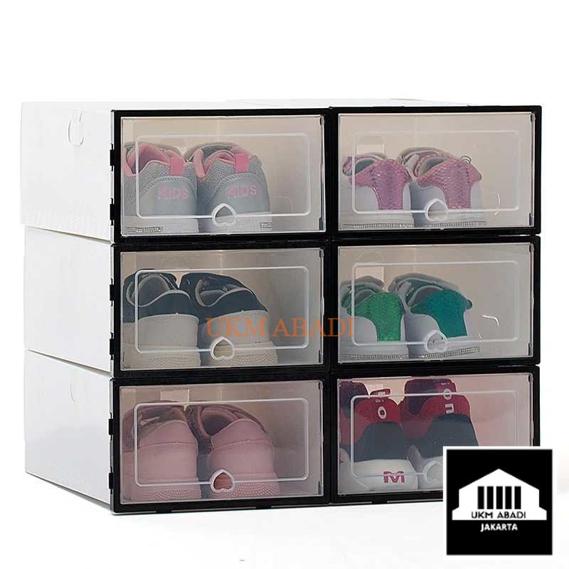 Kotak Susun Rak Organizer Sepatu Shoe Box 6 PCS LF010