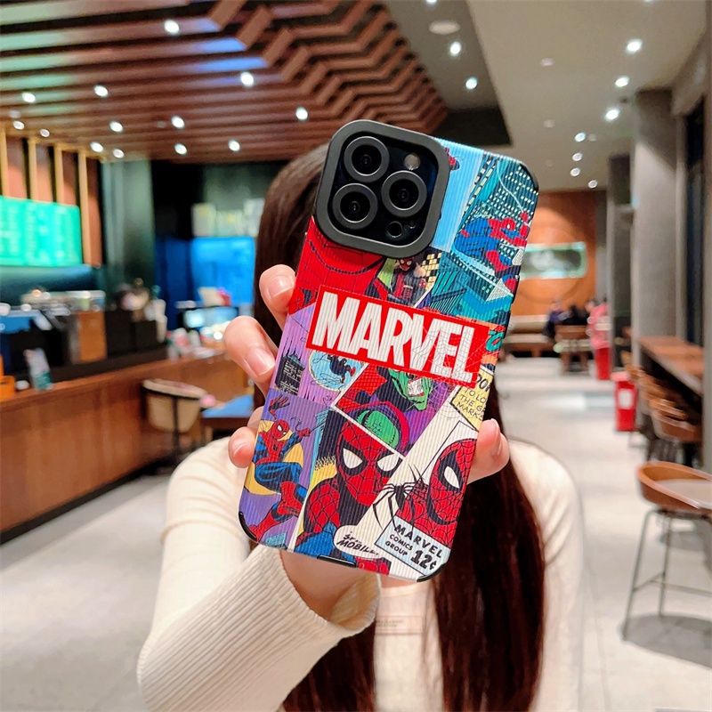 IPHONE Casing Ponsel TPU Fleksibel Dengan Motif Kartun Spiderman Untuk Iphone14 Pro 14 Pro Max11 12 13/6 /7/8plus/Xs Max