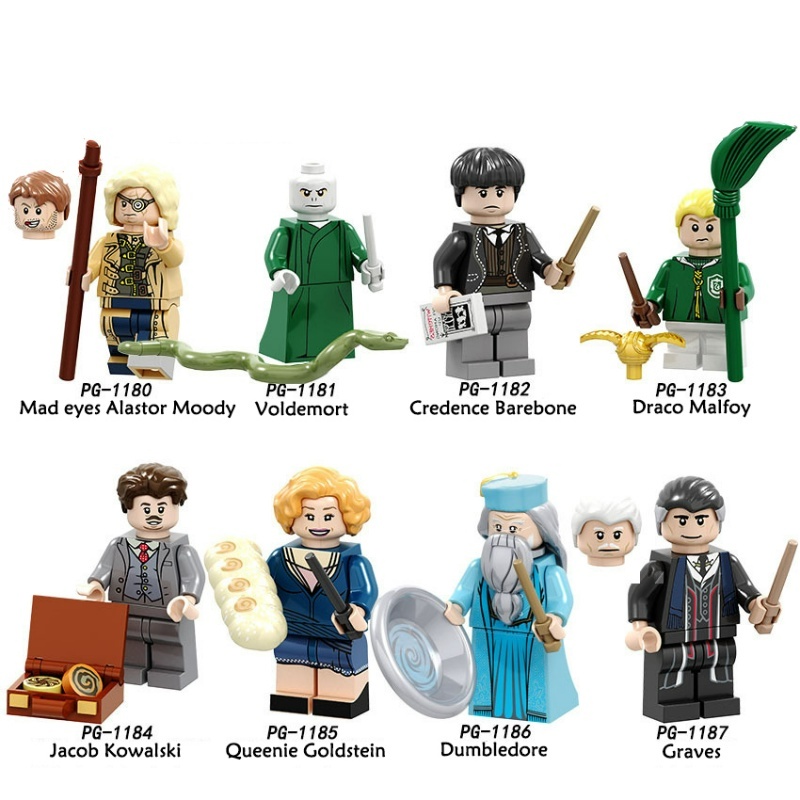 Harry Potter Series Minifigure Hammoody Voldemort Credence Barebone Draco Malfoy Rakitan Mainan Blok Bangunan