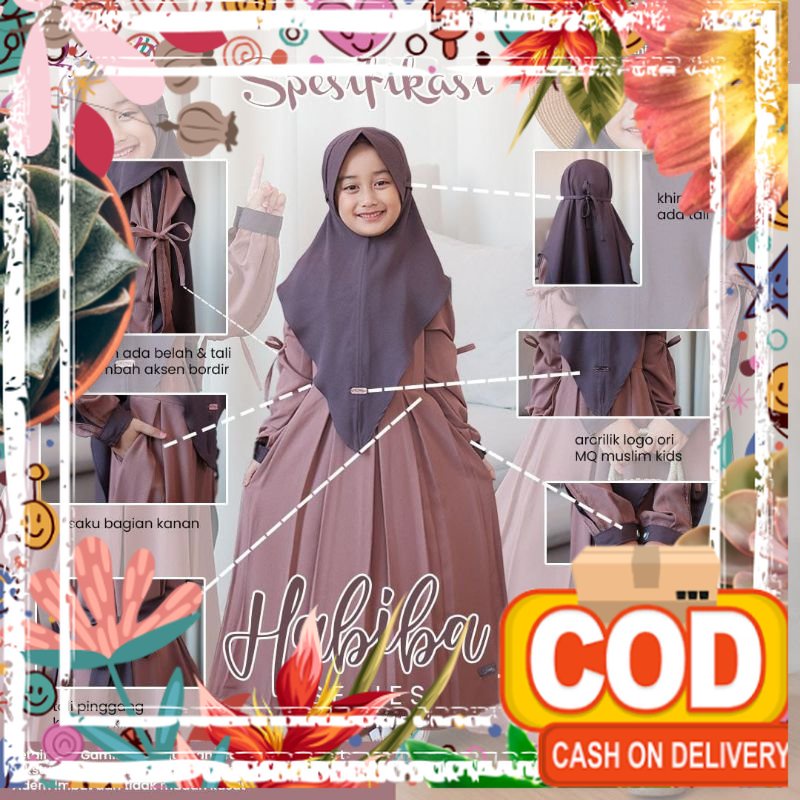 Habibah Kids Series By MQ Muslim Kids / marun merah