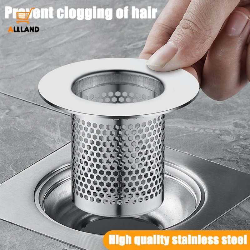 Floor Drain Jaring Halus Stainless Steel/Penutup Saringan Anti Sumbat Wastafel Dapur/Saringan Penangkap Rambut Kamar Mandi