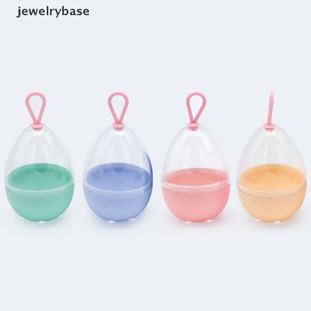 [jewelrybase] Puffs Transparan Kosong Kotak Pengeringan Tempat Penyimpanan Portable Spons Berdiri Kosmetik Butik
