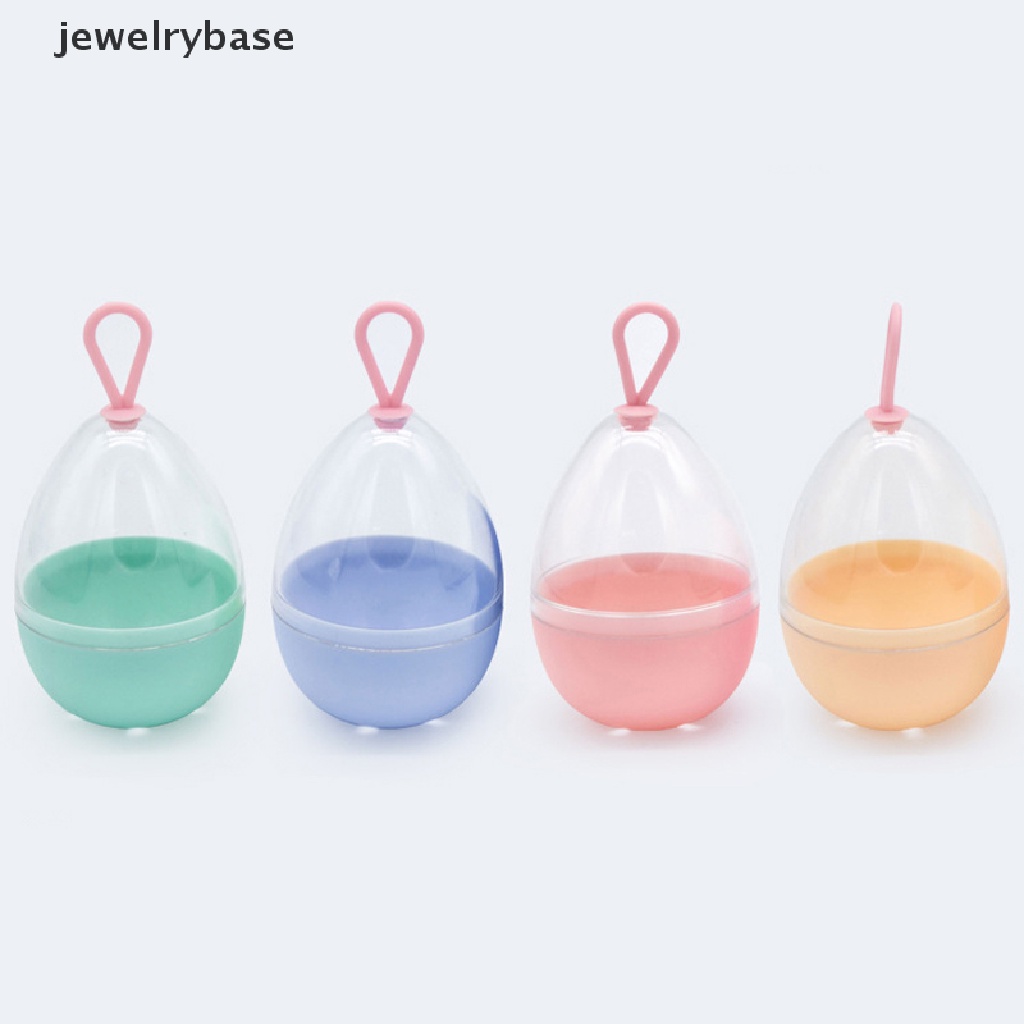 [jewelrybase] Puffs Transparan Kosong Kotak Pengeringan Tempat Penyimpanan Portable Spons Berdiri Kosmetik Butik