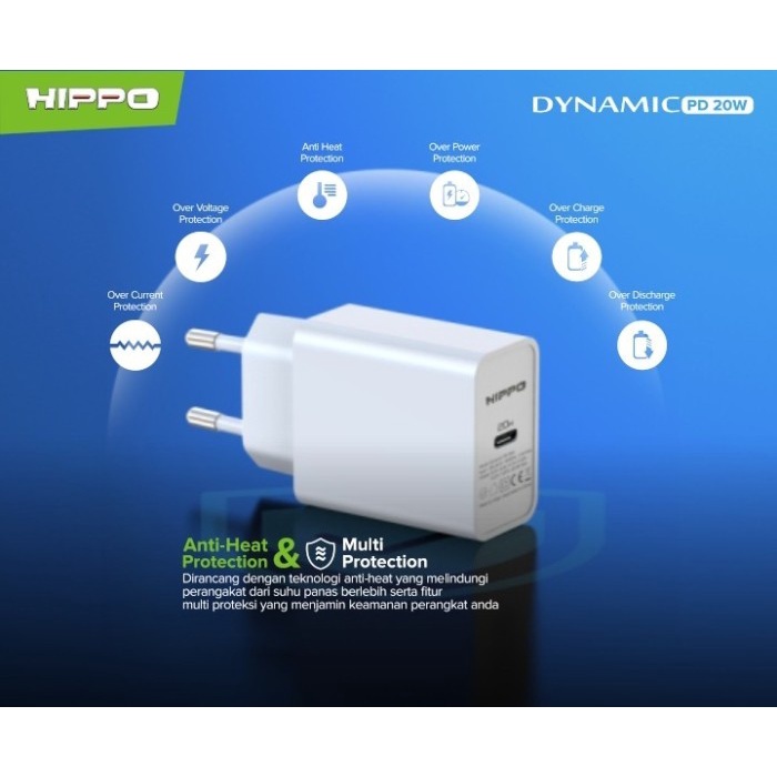 Hippo Dynamic PD Adaptor Charger Quick Fast Charging 20W