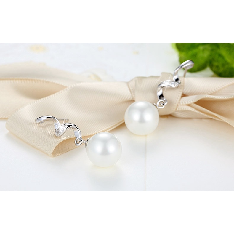 Goldkingdom Fashion Perhiasan Aksesoris Ready Stock Perak Stud Earrings Wavy Pattern Earrings Wanita Temperamen Korea Panjang Anting Sederhana Grosir