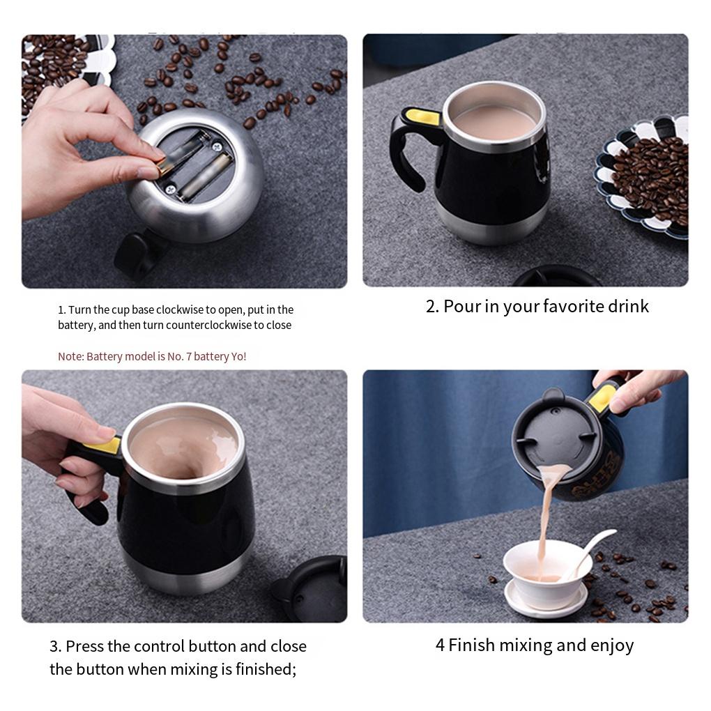 Mug Kopi Teh Susu Air Kreatif Magnetik Otomatis Aduk Smart Mixing Cup Restoran Dapur Cangkir Minum