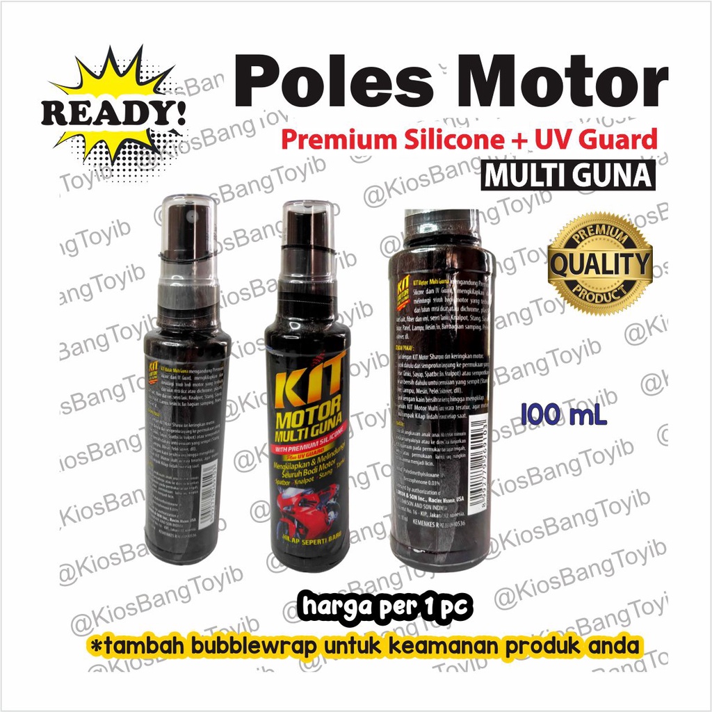 ORI KIT Poles Body Motor Multiguna Spray 100mL Pengkilap Motor