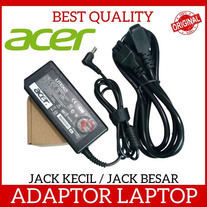 Adaptor Charger Laptop ACER 19V 3.42A 65 Watt Jack Kecil / Besar