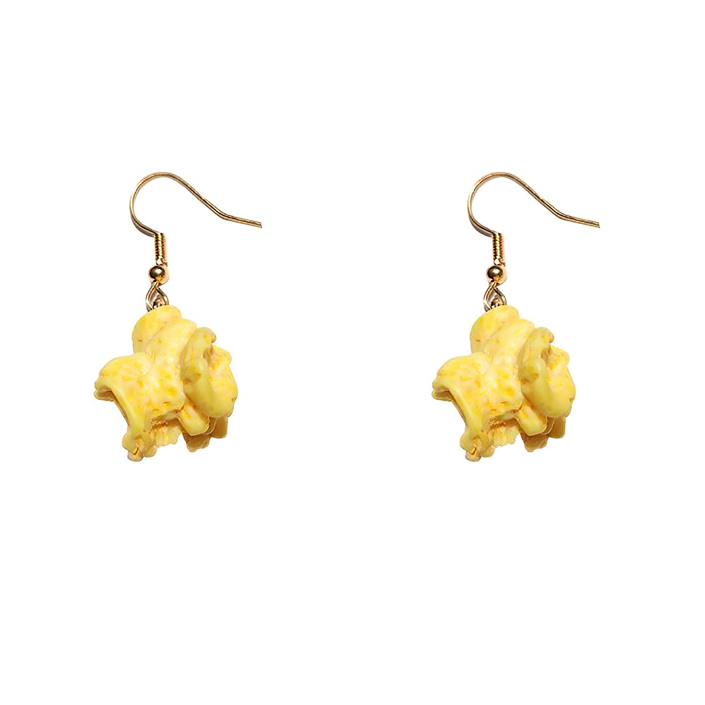 Simulasi Anting Makanan Earing Realistis Popcorn Lucu Untuk Wanita Anting Korea Lucu Fried Chicken Menjuntai Drop