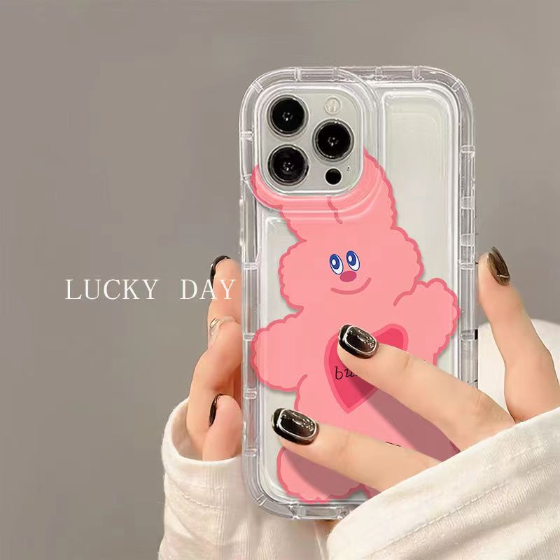 IPHONE Soft Phone Case Kompatibel Untuk Iphone14 13 11 12 Pro XS Max X Xr7 +8 Plus Casing Lucu Transparan TPU Silikon Shockproof Cover