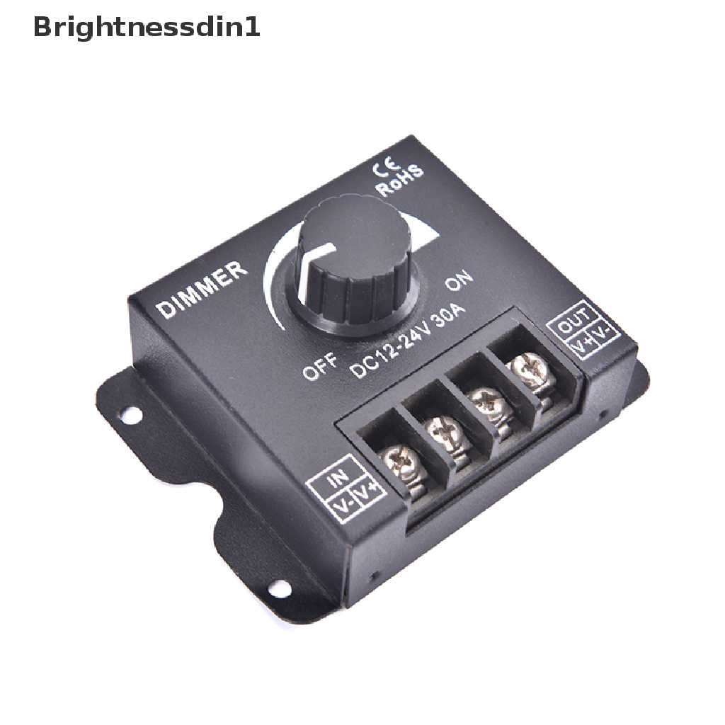 [Brightnessdin1] Dc 12V 24V Saklar Dimmer LED 30A 360W Regulator Tegangan Dimmer Adjustable Butik