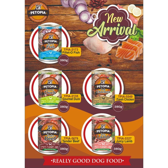 PETOPIA DOG FOOD 380GR