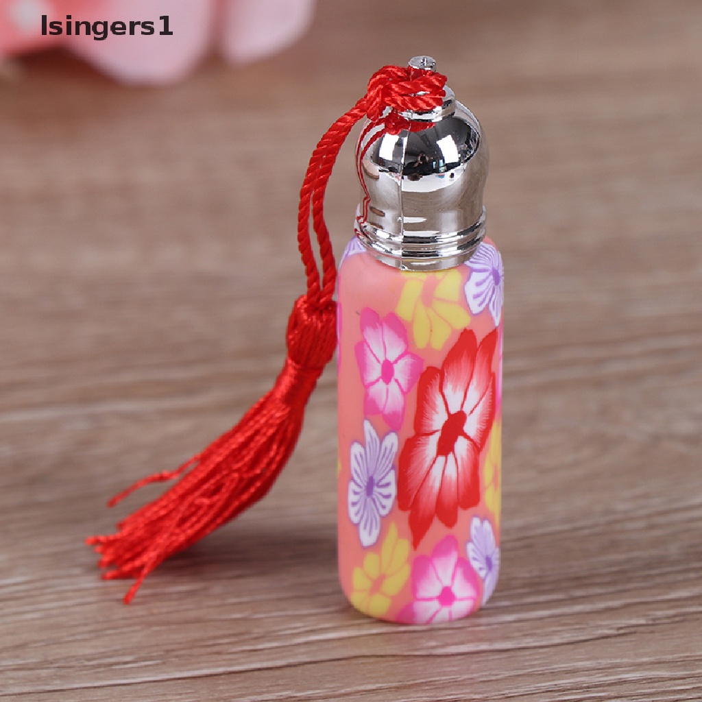 [lsingers1] 1per4 * 6ml Botol Kaca Kosong Roll On Roller Tanah Liat Lembut Butik Acak