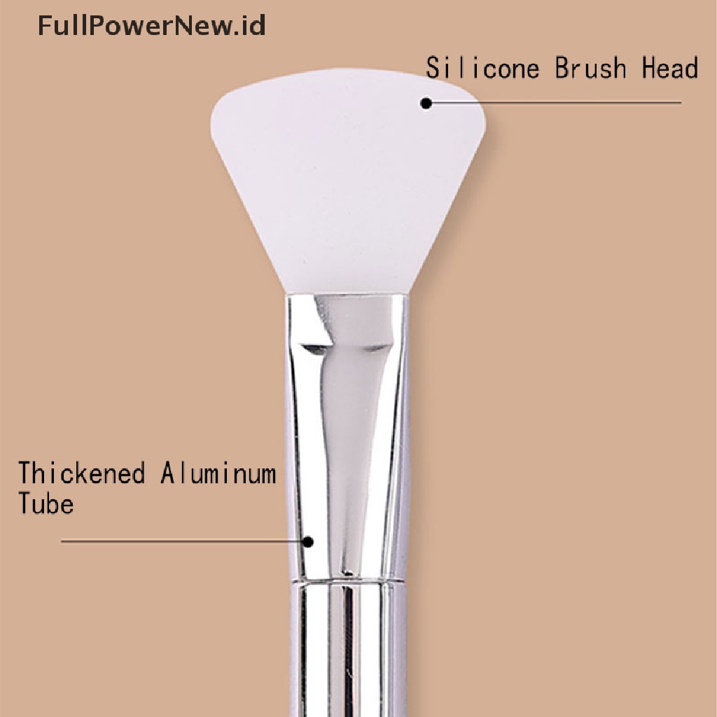 Power 1Pc Sikat Masker Wajah Dua Kepala Bahan Silikon Dengan Sendok Gali Sikat Lembut ID