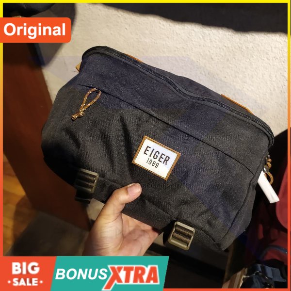 Tas Selempang EIGER1989 Routed Shoulder Waist R Bag 91000 5245 Black Hitam