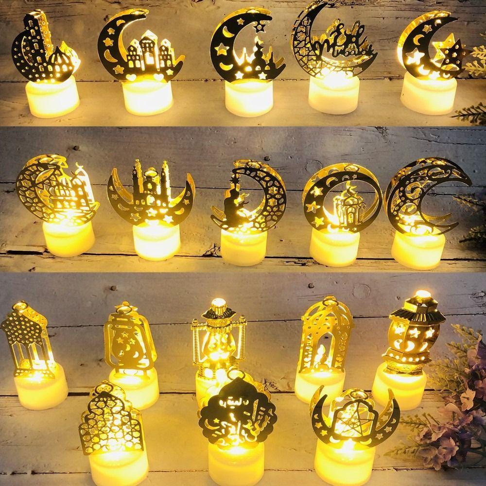 [Elegan] Lampu Lilin LED Bintang Untuk Rumah Night Light Islamic Mubarak Muslim Kareem Decor