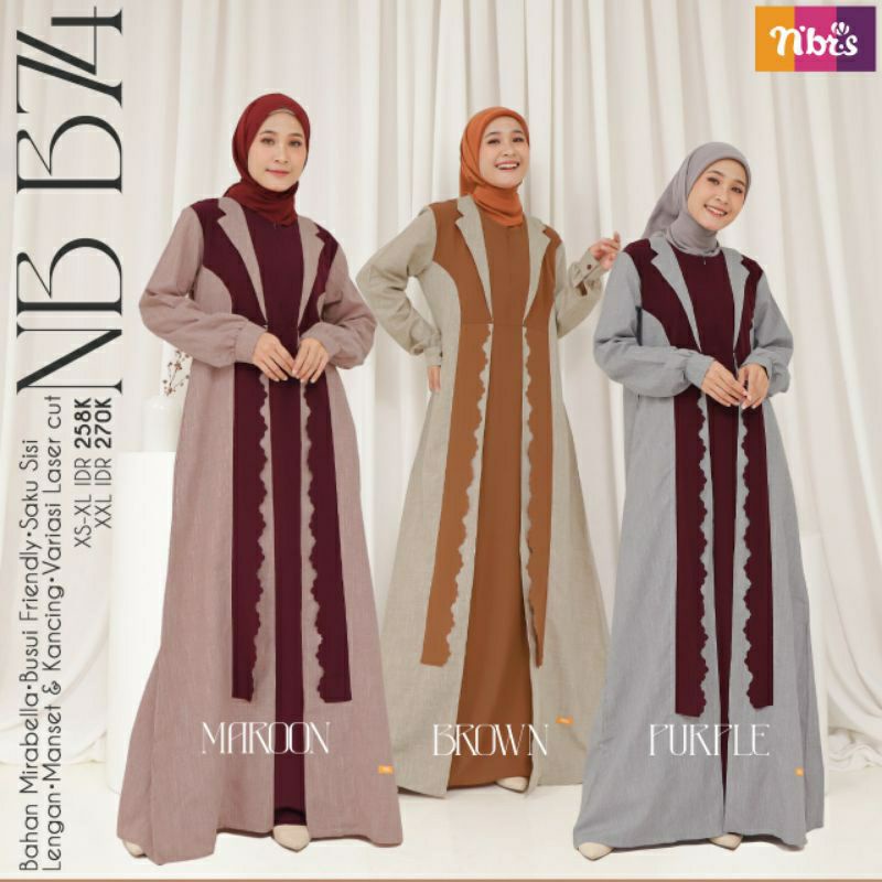 NIBRAS// GAMIS NIBRAS NB B74 GAMIS NIBRAS TERBARU 2022