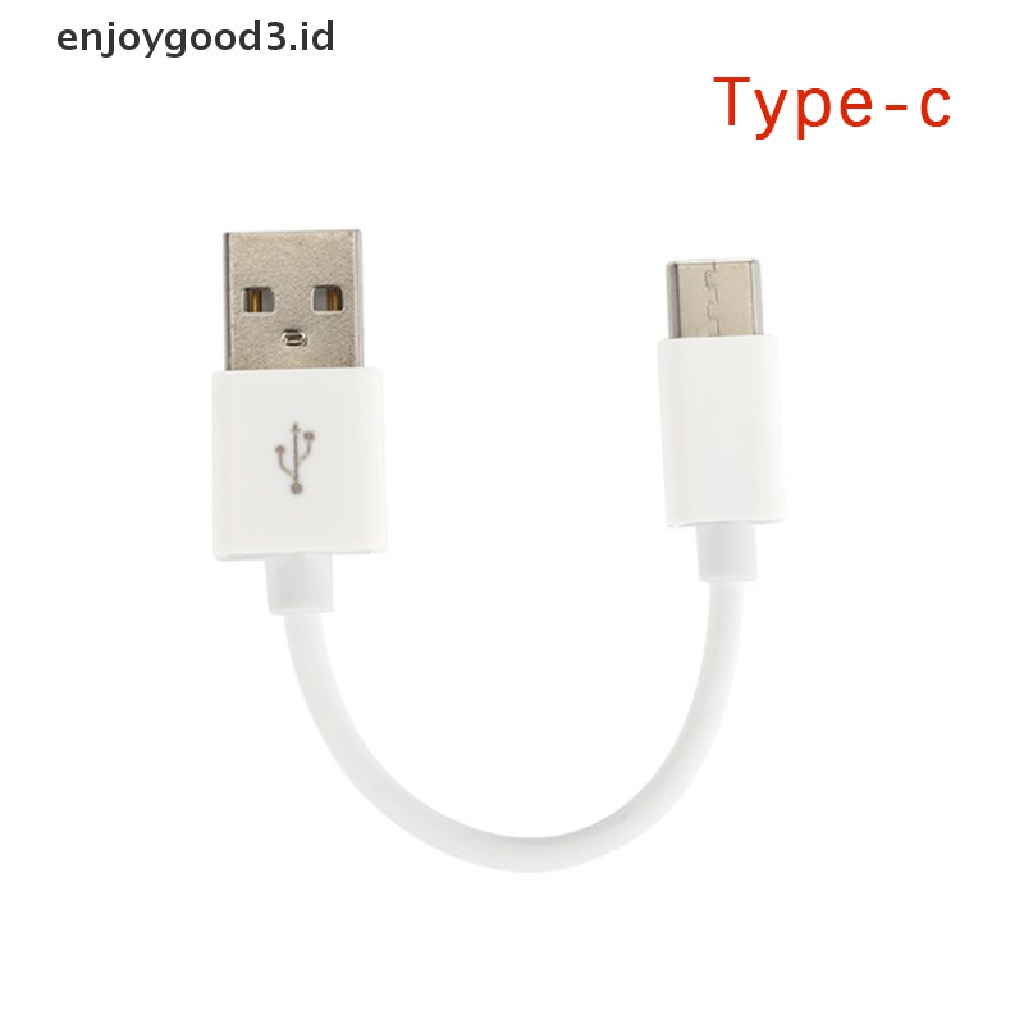 [Rready Stock] Tipe C Kabel Micro USB 10cm Pendek Pengisian Cepat Untuk Telepon Kabel Data USB (ID)