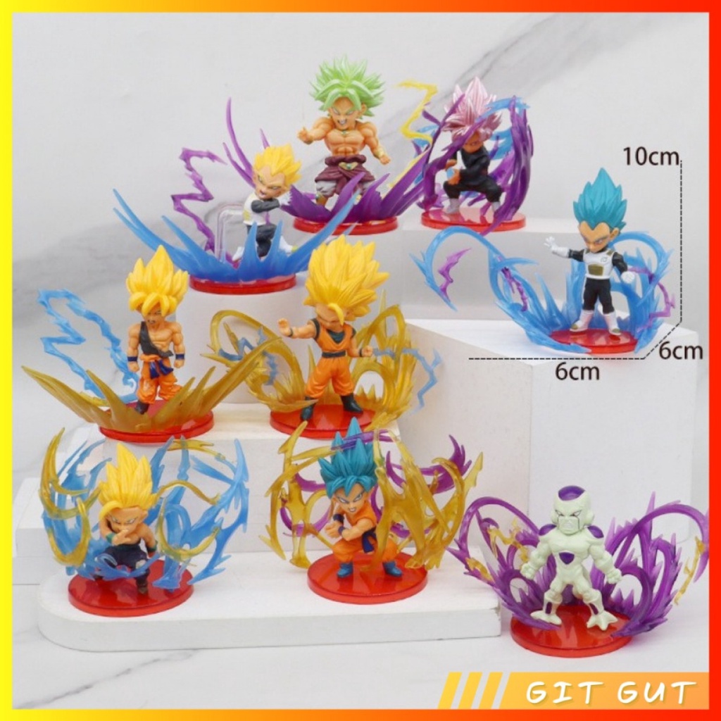 Action Figure Pajangan Set 9 Pcs Dragon Ball Z Super Saiyan