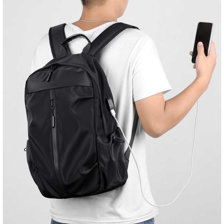 IMURA | Ransel Import USB Nylon Waterproff Laptop s.d 16 Inchi Backpack import