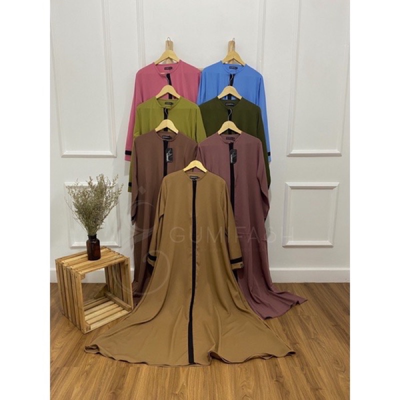 Terbaru ✨ Dress Syar'I Basic Abaya Najla Abaya Gumifash Id Abaya Polos Abaya Arab Gamis Polos Abaya 