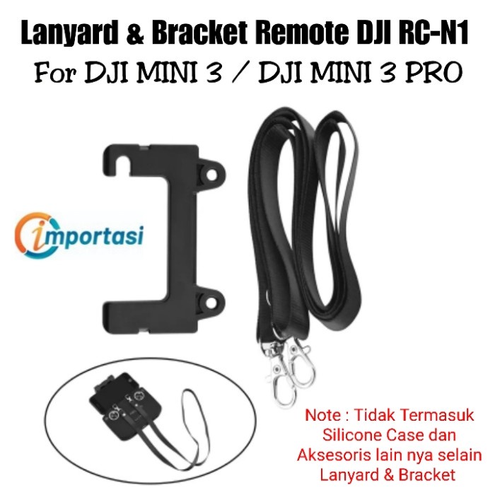 Lanyard Dual Hook Bracket DJI RC-N1 for Remote DJI Mini 3 / 3 Pro Tali - Bracket + Tali