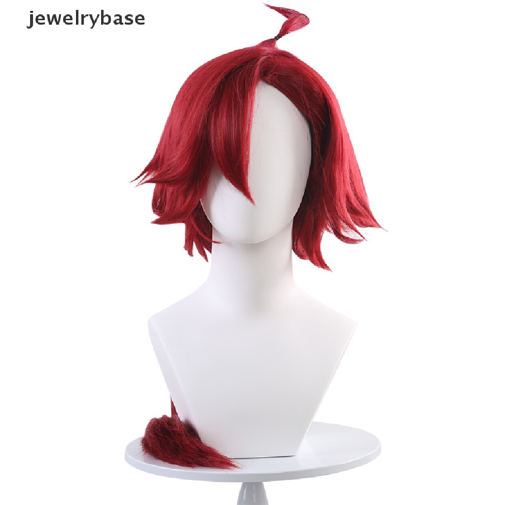 [jewelrybase] Suletta Mercury Cosplay Wig: the Witch from Mercury Panjang Merah Tahan Panas Rambut Sintetis Wig Pesta Halloween Wig Prop Butik