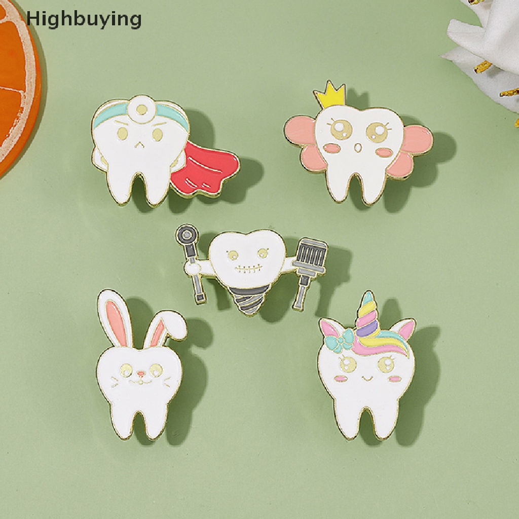 Hbid Kesehatan Mulut Enamel Pin Kerah Lencana Gigi Bros Fashion Perhiasan Aksesoris Hadiah Glory