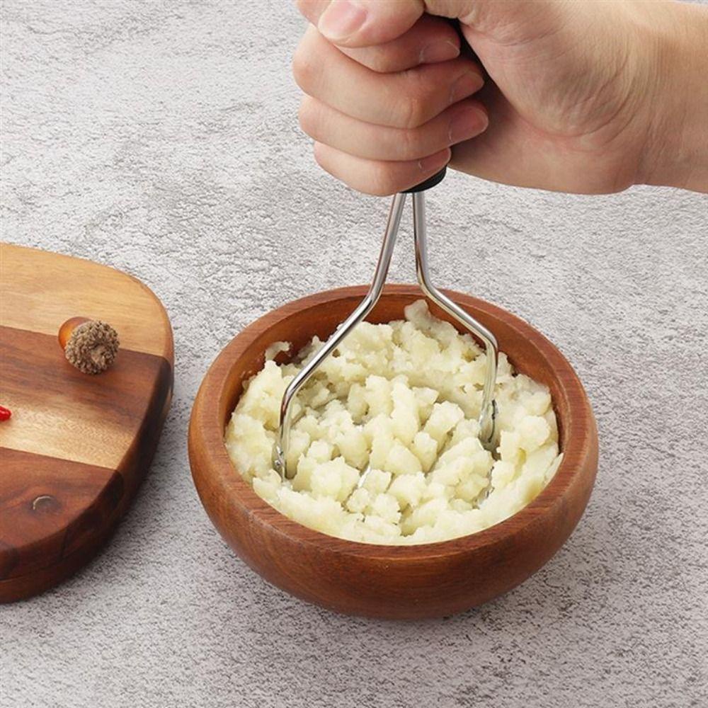 Pineapple Potato Masher New Dengan Gagang Plastik Stainless Steel Gadget Dapur Penghancur Kentang