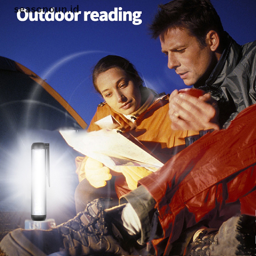 Seasonoun Senter Mini LED Rechargeable Dengan Clip Magnet Work Light Flashlight.