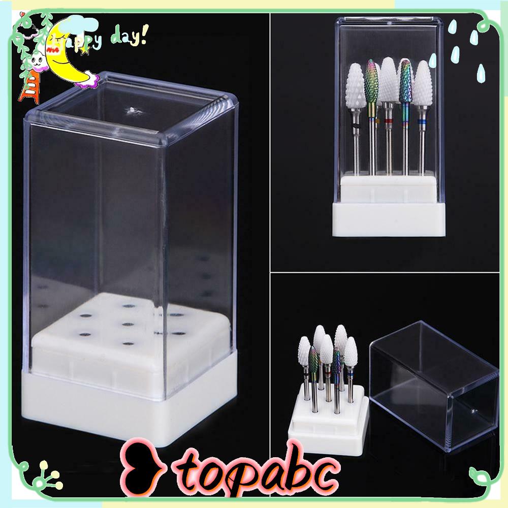 Kepala Gerinda TOP Display Case Beauty Nail Polishing Head Nail Art Nail Drill Bits Holder