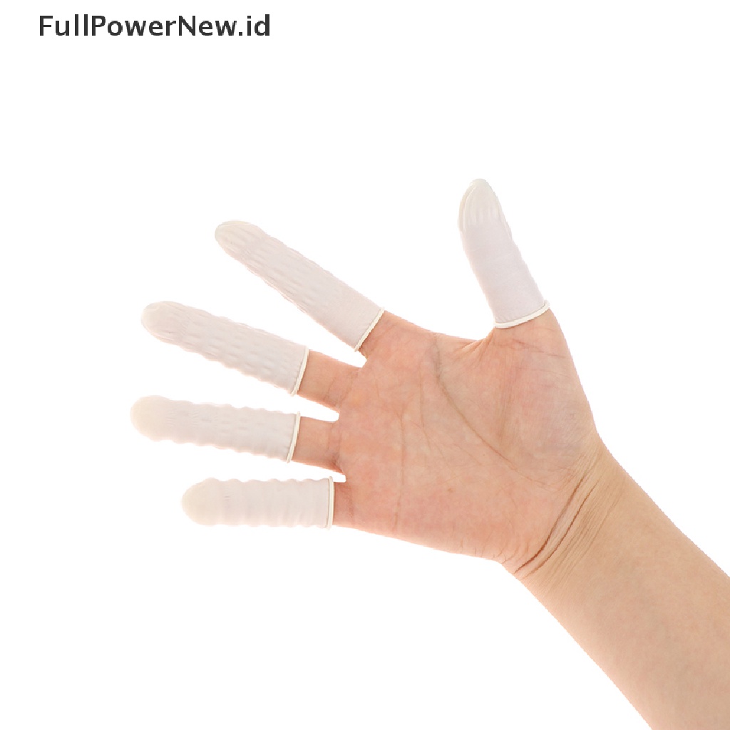 Power100/200/300pc Sarung Tangan Jari Latex Plastik Manicure Tools Nail Salon Hand Protect ID