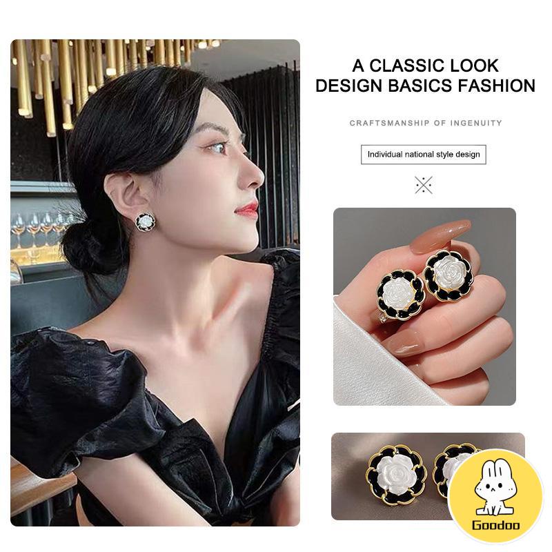 Anting S925 Desain Perak Temperamen Serbaguna Geometris Fashion Sederhana -Doo