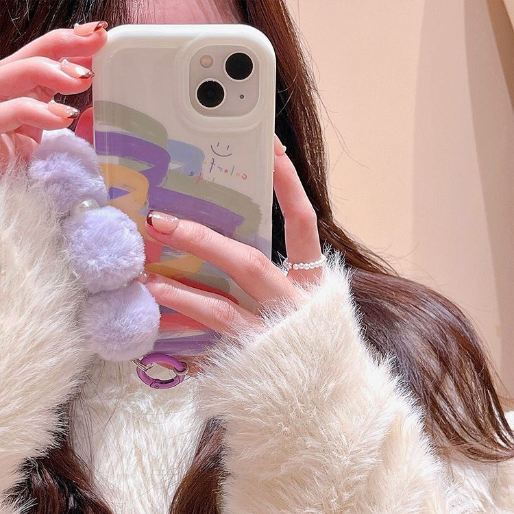 IPHONE Casing Ponsel Lembut Warna-Warni Kompatibel Untuk Iphone14 13 11 12 Pro XS Max X Xr7 +8 Plus Casing TPU Silikon Shockproof Cover