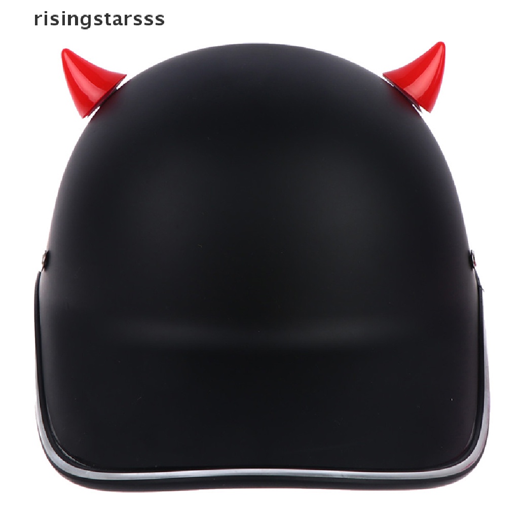 Rsid Span-new 2Pcs Helm Motor Plastik Lembut DIY Helm Motor Tanduk Sucker Helm Jelly