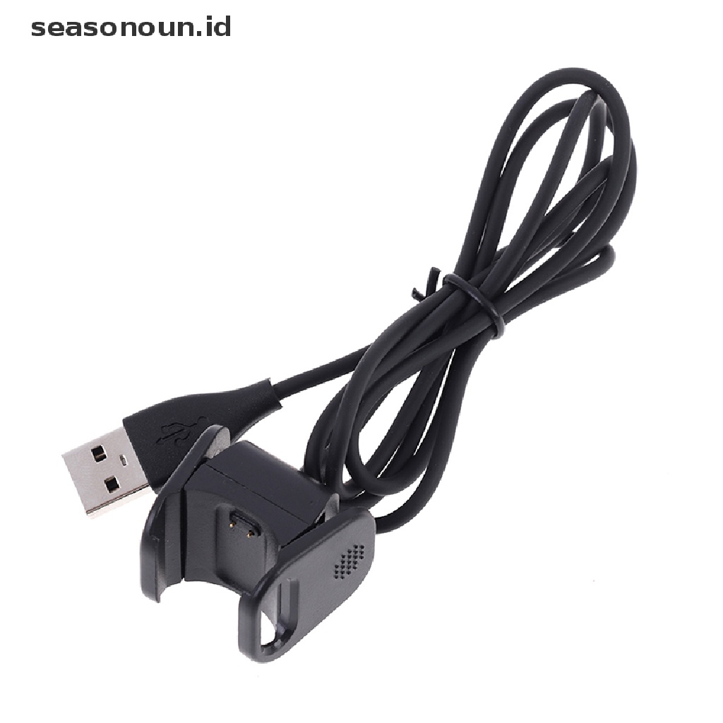 Seasonoun Kabel Pengisian USB Charger Portabel Tahan Lama Untuk Fitbit Charge3 Jam Tangan Pintar.