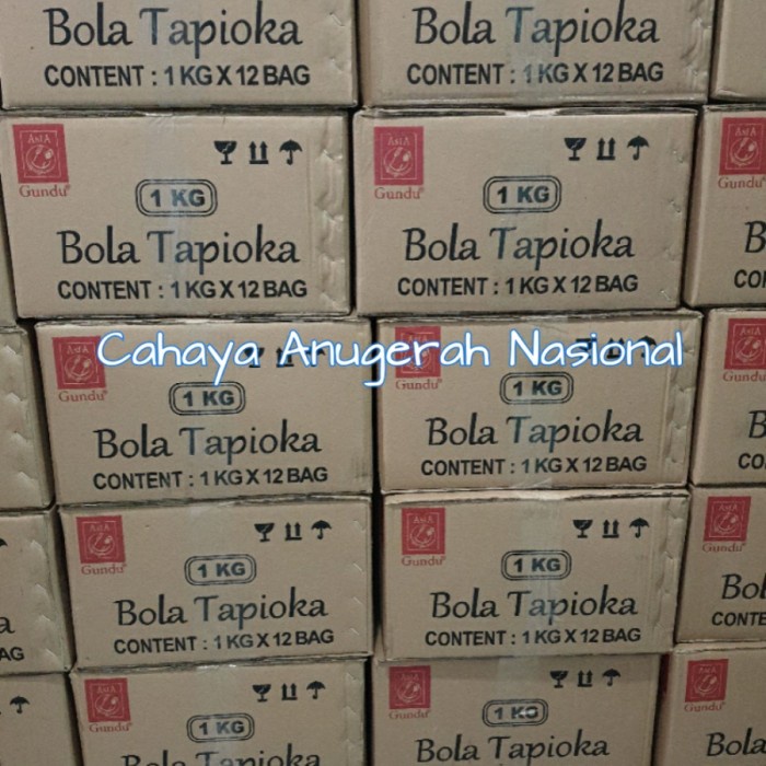 

BEST SELLER Tapioka pearl / Boba Merk Gundu 12 x 1 kg