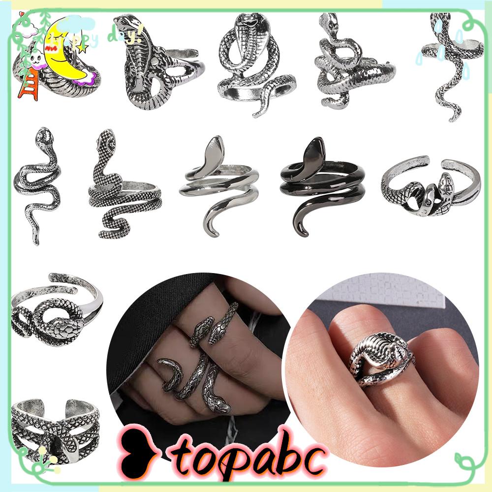 Top Cincin Ular Retro Punk Adjustable Vintage