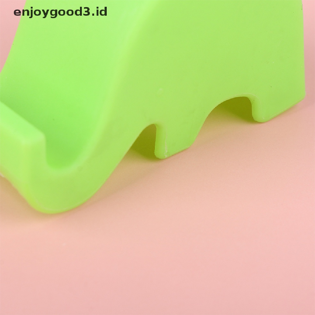 [Rready Stock] 10Pcs Lovely Elephant Mobile Phone Holder Dudukan Meja Stand Holder Plastik (ID)