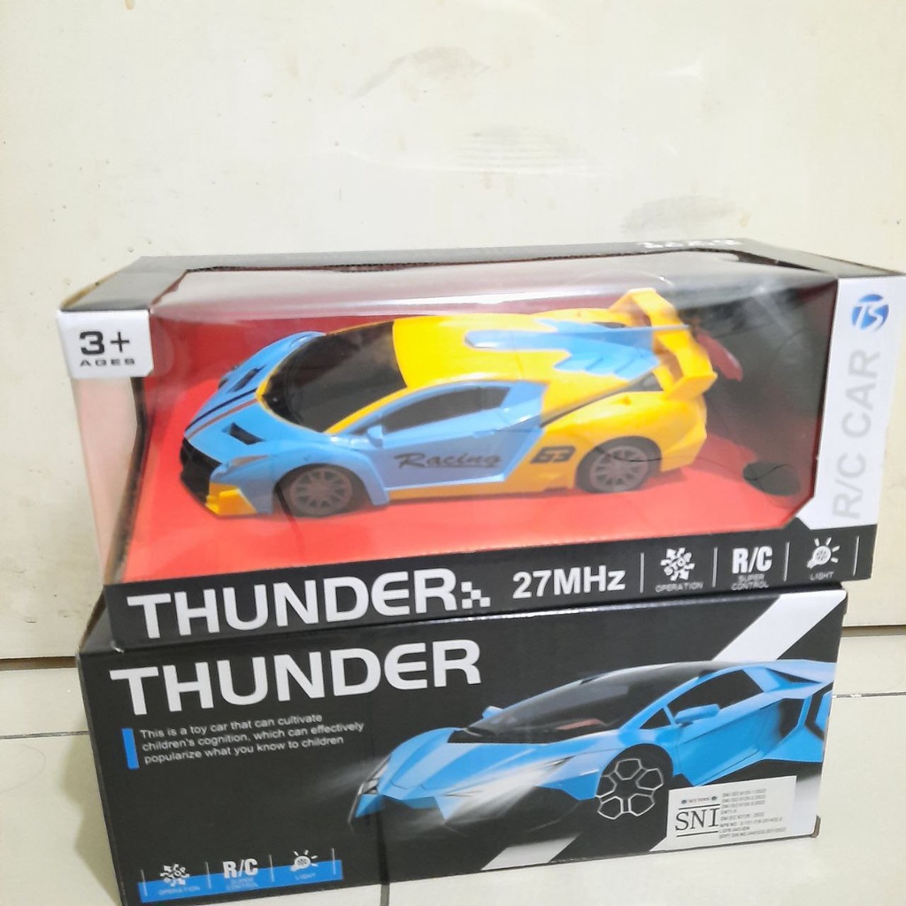 Mobil Remote Control Sport Car Racing balap Sedan Vehicle Thunder Police car Terbaru  | Mainan Anak Laki Laki