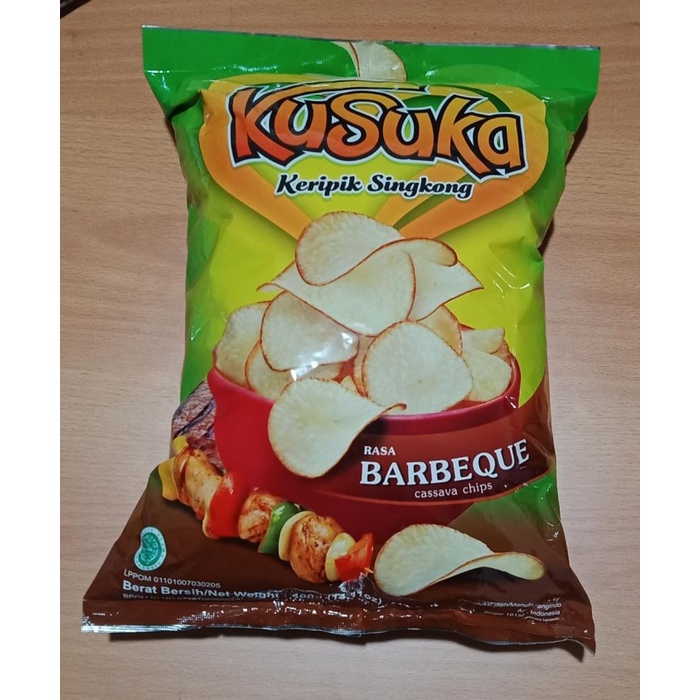 

Terlaris ✨ -Kusuka Keripik Singkong Barbeque Besar / Cassava Chips BBQ 400grm- 2.2.23