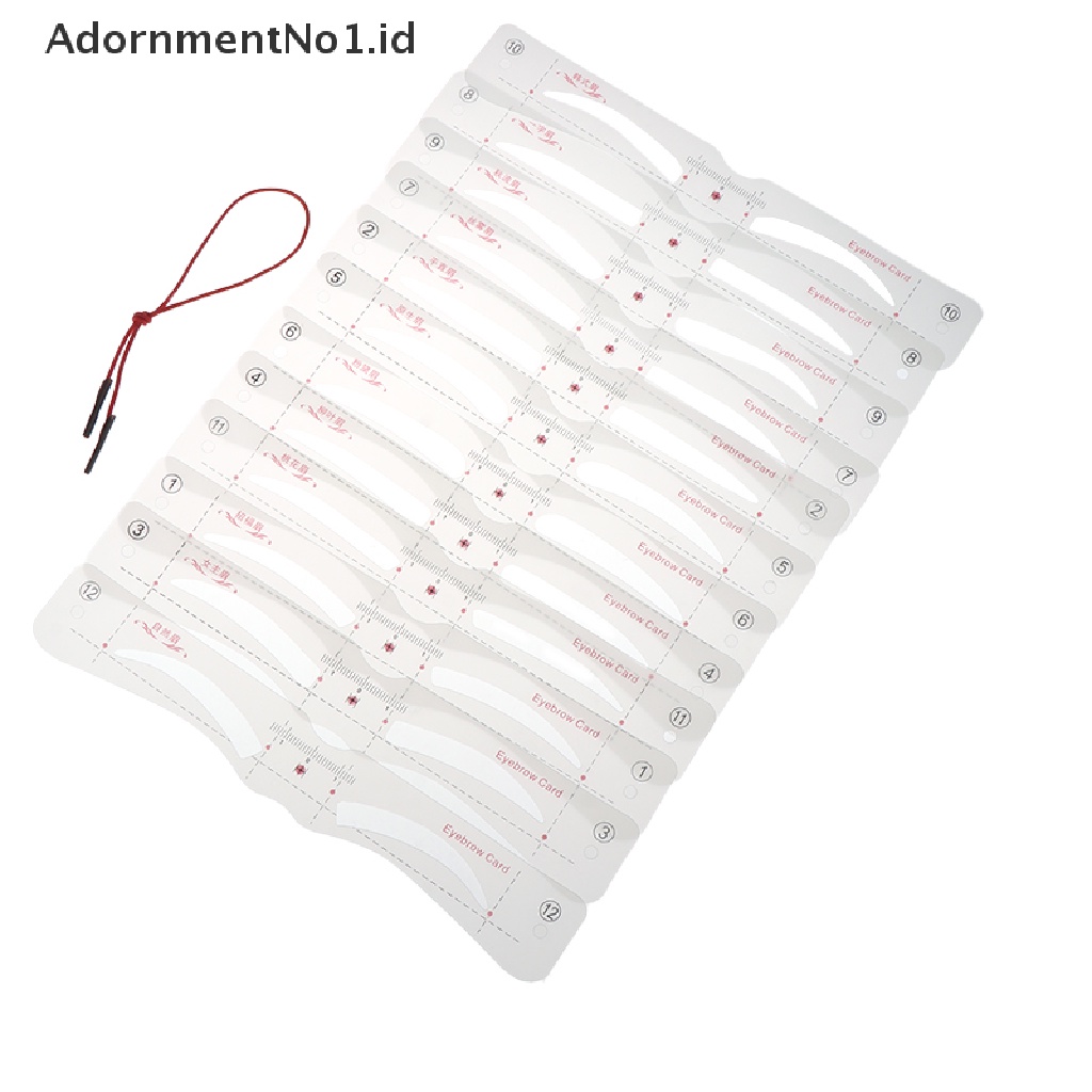 [AdornmentNo1] 12pcs Silikon Stiker Alis Template Sariawan Artefak Alat Makeup [ID]