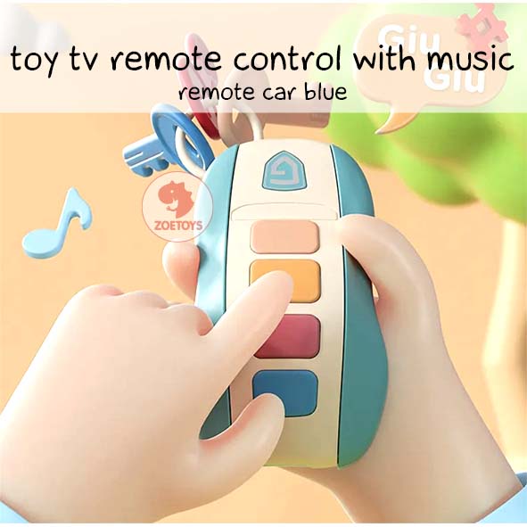 Zoetoys Children Car Key Toys TV Remote Control with Music | Mainan Bayi Remote Alarm Mobil Kunci Televisi | Mainan Edukasi Anak