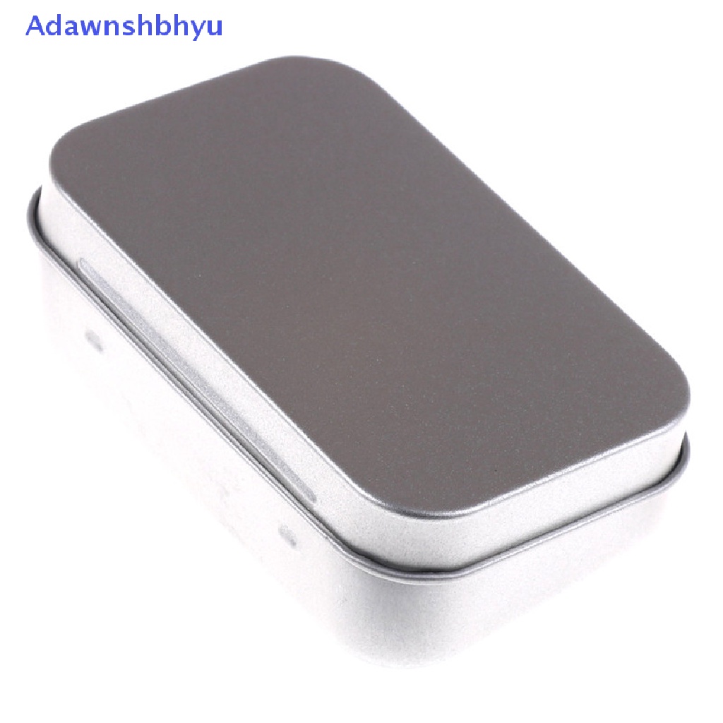 Adhyu 95 * 60 * 20mm Metal Tin Flip Storage Box Case Organizer Untuk Coin Candy Keys ID