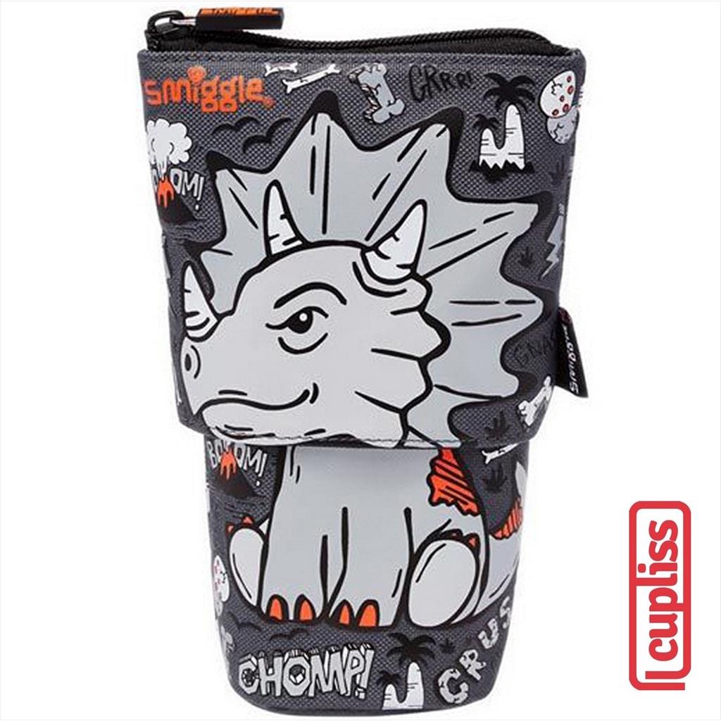 SMIGGLE Pencil Case 446316 Slide Stand Animal Dino Grey